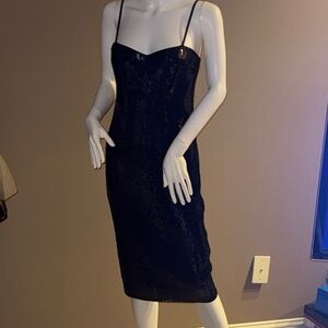 Elegant Black Spaghetti Strap Dress